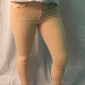 peach skinny jeans